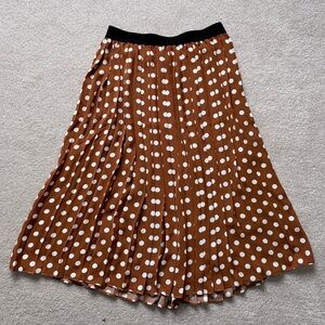 Jillian Harris x Joe Fresh Fall Skirt Brown Polka Dot